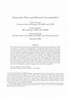 Research paper thumbnail of Democratic Peace and Electoral Accountability ∗