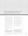 Research paper thumbnail of Impacto de la práctica docente en el alumno del profesorado en inglés