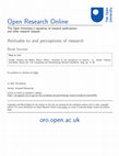 Research paper thumbnail of Attitudes to and perceptions of research