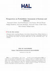 Research paper thumbnail of Perspectives on Probabilistic Assessment of Systems and Software