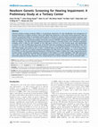 Research paper thumbnail of Newborn Genetic Screening for Hearing Impairment: A Preliminary Study at a Tertiary Center