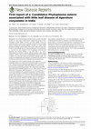 Research paper thumbnail of First report of a ' Candidatus Phytoplasma asteris' associated with little leaf disease of Ageratum conyzoides in India