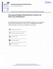 Research paper thumbnail of Neuropsychological Rehabilitation Volume 26, 2016, List of Reviewers