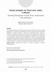 Research paper thumbnail of Ensinar português em Timor-Leste: relatos 
e reflexões (Teaching Portuguese in East Timor: testimonials 
and reflections)