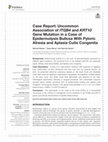 Research paper thumbnail of Case Report: Uncommon Association of ITGB4 and KRT10 Gene Mutation in a Case of Epidermolysis Bullosa With Pyloric Atresia and Aplasia Cutis Congenita