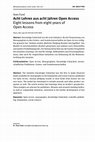 Research paper thumbnail of Acht Lehren aus acht Jahren Open Access