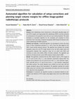 Research paper thumbnail of Automated algorithm for calculation of setup corrections and planning target volume margins for offline image‐guided radiotherapy protocols