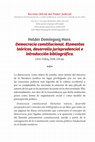 Research paper thumbnail of Helder Domínguez Haro Democracia constitucional. Elementos teóricos, desarrollo jurisprudencial e introducción bibliográfica