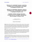 Research paper thumbnail of Relaciones de continuidad: lenguaje y naturaleza. Un diálogo entre la antropología de Tim Ingold y la topología de Jacques Lacan