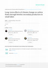 Research paper thumbnail of Long-term effects of climate change on carbon flows through benthic secondary production in small lakes