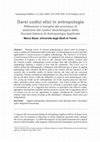 Research paper thumbnail of Darsi codici etici in antropologia Riflessioni a margine del processo di adozione del codice deontologico della Società Italiana di Antropologia Applicata