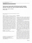 Research paper thumbnail of Nasal mucosal contact points with facial pain and/or headache: lidocaine can predict the result of localized endoscopic resection