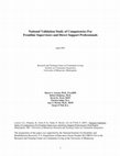 Research paper thumbnail of 1 National Validation Study of Competencies For Frontline Supervisors and Direct Support Professionals