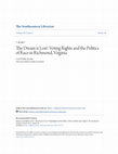 Research paper thumbnail of The Dream Is Lost: Voting Rights and the Politics of Race in Richmond, Virginia