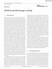 Research paper thumbnail of COVID‐19 and child marriage: A red flag