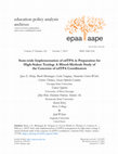 Research paper thumbnail of State-wide implementation of edTPA in preparation for high-stakes testing: A mixed-methods study of the concerns of edTPA coordinators