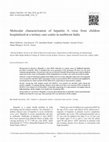 Research paper thumbnail of Molecular characterization of hepatitis A virus from children hospitalized at a tertiary care centre in northwest India