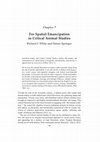 Research paper thumbnail of For Spatial Emancipation in Critical Animal Studies