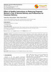 Research paper thumbnail of Effect of Healthy Instructions on Reducing Pregnant Women’s Fear of Normal Delivery and Preferences for Cesarean Delivery