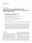 Research paper thumbnail of Ravi Kant Upadhyay, Gayatri Jaiswal, Shoeb Ahmad, Leena Khanna and Subhash Chand Jain (2011). Anti-termite activities of C. decidua extracts and pure compounds against Indian white termite Odontotermes obesus (Isoptera: Odontotermitidae). Psyche: A Journal of Entomology Hindawi Publishing Corpora...