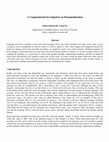 Research paper thumbnail of A Computational Investigation on Denominalization