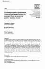 Research paper thumbnail of Promoting police legitimacy among disengaged minority groups: Does procedural justice matter more?