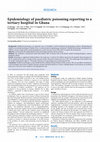 Research paper thumbnail of Epidemiology of paediatric poisoning reporting to a tertiary hospital in Ghana