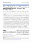 Research paper thumbnail of A standardized patient-centered characterization of the phenotypic spectrum of PCDH19 girls clustering epilepsy