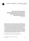 Research paper thumbnail of Life’s Too Short to be polite: Exploiting impoliteness and rudeness in Gervais And Merchant’s humour about physical difference