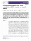 Research paper thumbnail of Engineered human blood–brain barrier microfluidic model for vascular permeability analyses