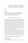 Research paper thumbnail of Dilemmas of youth work: balancing the professional and personal