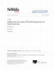 Research paper thumbnail of Adolescents' Accounts of Growth Experiences in Youth Activities