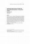 Research paper thumbnail of Performance Measurement of Turkish and Chinese Manufacturing Firms: A Comparative Analysis