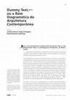 Research paper thumbnail of Dummy Text ou a Base Diagramática da Arquitetura Contemporânea