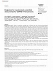 Research paper thumbnail of Endpoints for randomized controlled clinical trials for COVID-19 treatments