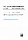 Research paper thumbnail of Implementation Study of Public Policies in Defense Diplomacy A Path Towards ASEAN Defense Community