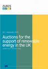 Research paper thumbnail of Auctions for the support of renewable energy in the UK: updated results and lessons learnt