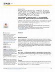 Research paper thumbnail of The phosphodiesterase inhibitor, ibudilast, attenuates neuroinflammation in the MPTP model of Parkinson’s disease