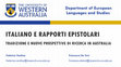 Research paper thumbnail of Italiano e rapporti epistolari: tradizione e nuove prospettive di ricerca in Australia