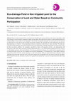 Research paper thumbnail of Eco-drainage pond in non irrigated land for the conservation of land and water based on community participation