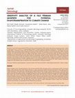 Research paper thumbnail of Sensitivity Analysis of a Fao Penman Monteith for Potential Evapotranspiration to Climate Change