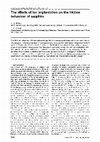 Research paper thumbnail of The effects of ion implantation on the friction behaviour of sapphire