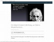 Research paper thumbnail of On Albert Einstein's Birthday, an Ode to Misattributions