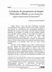 Research paper thumbnail of A tradução do pensamento de Angela Davis para o Brasil: por uma história das origens interseccionais do feminismo*