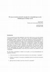 Research paper thumbnail of Por una reconstrucción del concepto de comunidad que sea de utilidad para el trabajo social