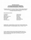 Research paper thumbnail of Self-Determination for People with Psychiatric Disabilities : An Annotated Bibliography of Resources