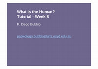 Research paper thumbnail of What is the Human?