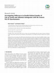 Research paper thumbnail of Life of Greeks and Albanian Immigrants with the Generic EQ-5D Questionnaire