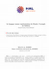 Research paper thumbnail of Le langage comme représentation du Monde, l'exemple de l'hébreu