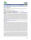 Research paper thumbnail of Effect of different seed priming techniques on germination and yield of wheat at different sowing dates